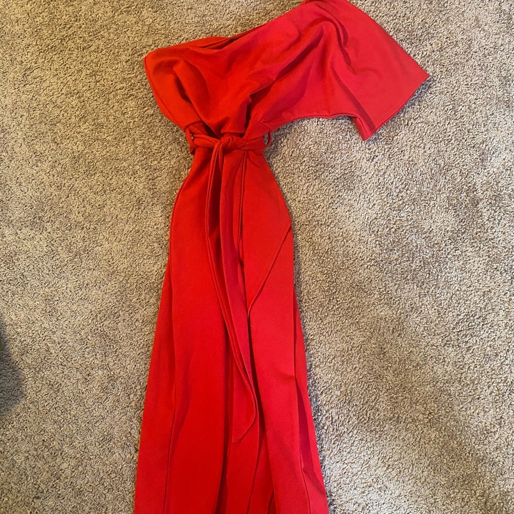 One shoulder dress boohoo